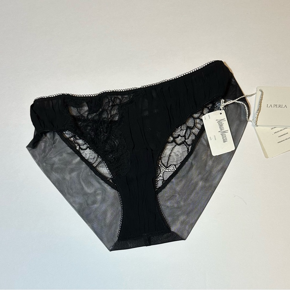 La Perla Lace Cheeky Panties Sheer Black NWT Sz S